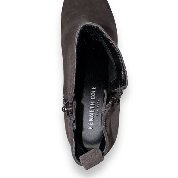 Kenneth Cole Levon Suede Ankle Zip Boots Grey Women's 8.5 - Picture 9 of 11